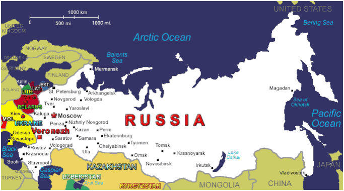 Rusya, Pluto'dan daha büyük bir yüzölçümüne sahiptir.